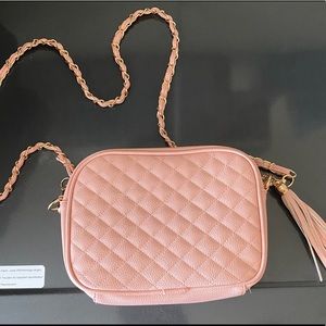 Pink and gold purse